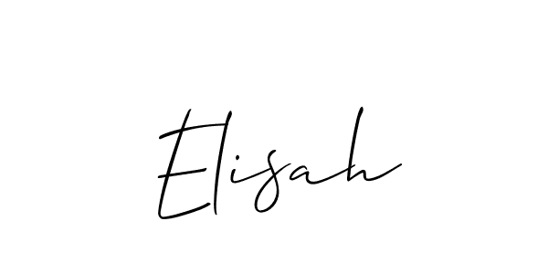 Also we have Elisah name is the best signature style. Create professional handwritten signature collection using Allison_Script autograph style. Elisah signature style 2 images and pictures png