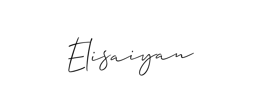 Design your own signature with our free online signature maker. With this signature software, you can create a handwritten (Allison_Script) signature for name Elisaiyan. Elisaiyan signature style 2 images and pictures png