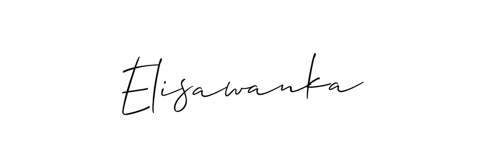 Use a signature maker to create a handwritten signature online. With this signature software, you can design (Allison_Script) your own signature for name Elisawanka. Elisawanka signature style 2 images and pictures png