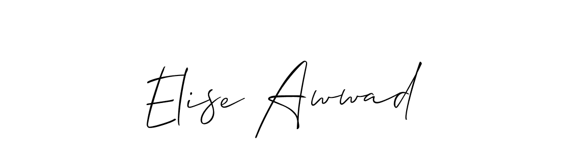 How to make Elise Awwad signature? Allison_Script is a professional autograph style. Create handwritten signature for Elise Awwad name. Elise Awwad signature style 2 images and pictures png