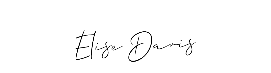 Design your own signature with our free online signature maker. With this signature software, you can create a handwritten (Allison_Script) signature for name Elise Davis. Elise Davis signature style 2 images and pictures png