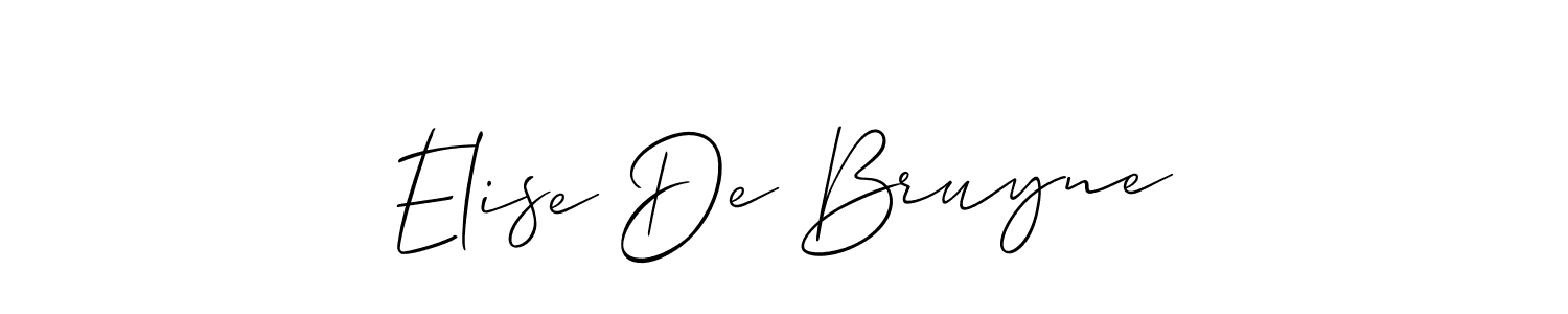 Make a beautiful signature design for name Elise De Bruyne. With this signature (Allison_Script) style, you can create a handwritten signature for free. Elise De Bruyne signature style 2 images and pictures png