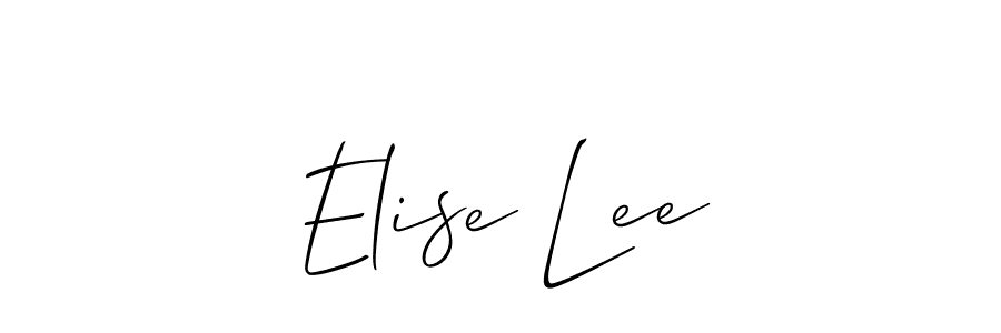 Design your own signature with our free online signature maker. With this signature software, you can create a handwritten (Allison_Script) signature for name Elise Lee. Elise Lee signature style 2 images and pictures png