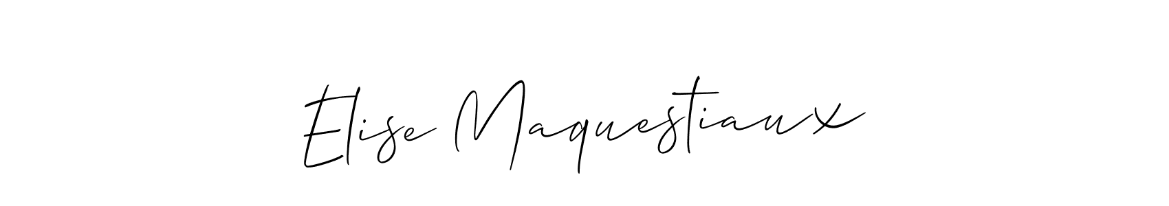 How to make Elise Maquestiaux name signature. Use Allison_Script style for creating short signs online. This is the latest handwritten sign. Elise Maquestiaux signature style 2 images and pictures png