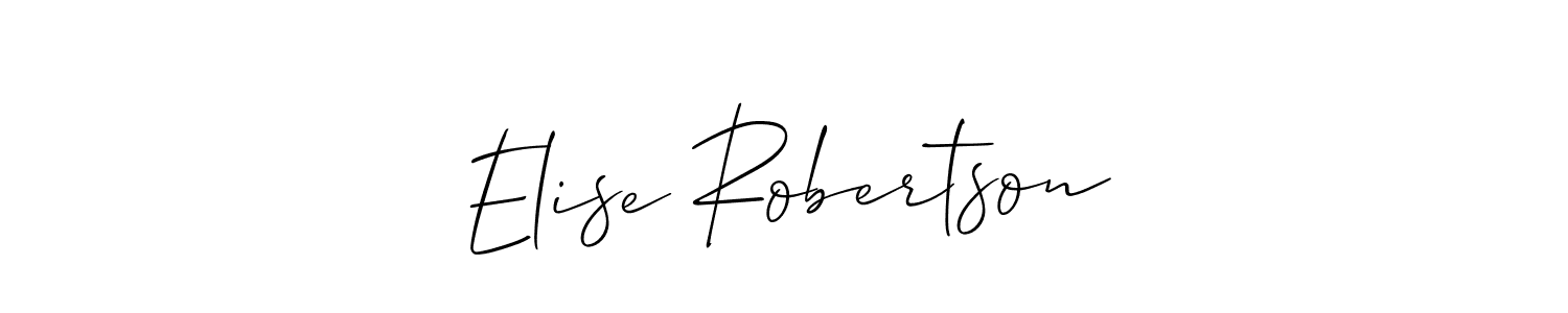 Similarly Allison_Script is the best handwritten signature design. Signature creator online .You can use it as an online autograph creator for name Elise Robertson. Elise Robertson signature style 2 images and pictures png
