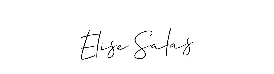 Create a beautiful signature design for name Elise Salas. With this signature (Allison_Script) fonts, you can make a handwritten signature for free. Elise Salas signature style 2 images and pictures png