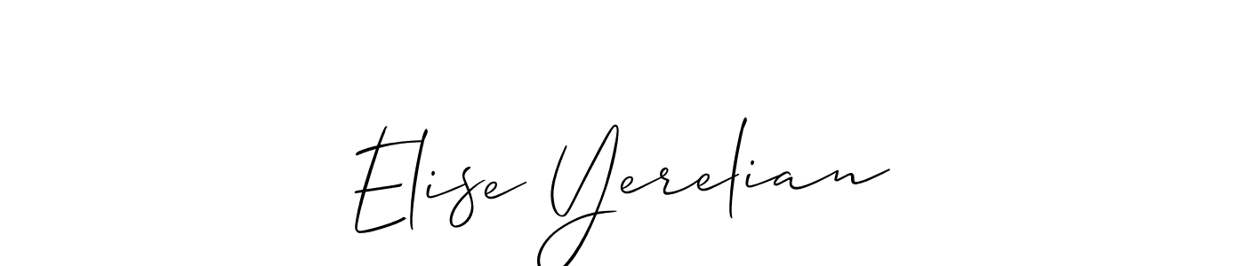 Here are the top 10 professional signature styles for the name Elise Yerelian. These are the best autograph styles you can use for your name. Elise Yerelian signature style 2 images and pictures png