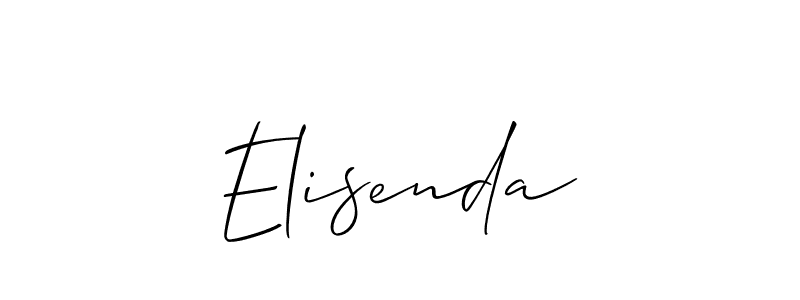Also You can easily find your signature by using the search form. We will create Elisenda name handwritten signature images for you free of cost using Allison_Script sign style. Elisenda signature style 2 images and pictures png