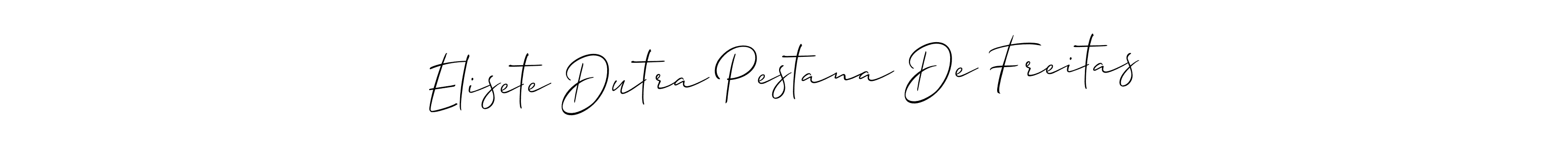 Design your own signature with our free online signature maker. With this signature software, you can create a handwritten (Allison_Script) signature for name Elisete Dutra Pestana De Freitas. Elisete Dutra Pestana De Freitas signature style 2 images and pictures png