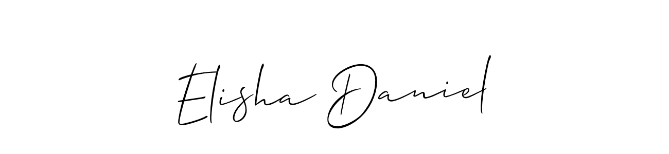 Make a short Elisha Daniel signature style. Manage your documents anywhere anytime using Allison_Script. Create and add eSignatures, submit forms, share and send files easily. Elisha Daniel signature style 2 images and pictures png