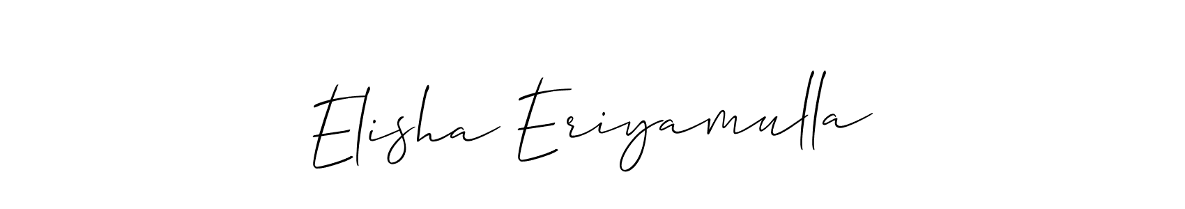 Also we have Elisha Eriyamulla name is the best signature style. Create professional handwritten signature collection using Allison_Script autograph style. Elisha Eriyamulla signature style 2 images and pictures png
