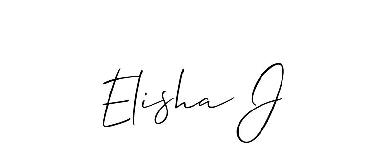 Also You can easily find your signature by using the search form. We will create Elisha J name handwritten signature images for you free of cost using Allison_Script sign style. Elisha J signature style 2 images and pictures png