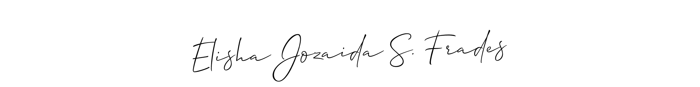 Elisha Jozaida S. Frades stylish signature style. Best Handwritten Sign (Allison_Script) for my name. Handwritten Signature Collection Ideas for my name Elisha Jozaida S. Frades. Elisha Jozaida S. Frades signature style 2 images and pictures png