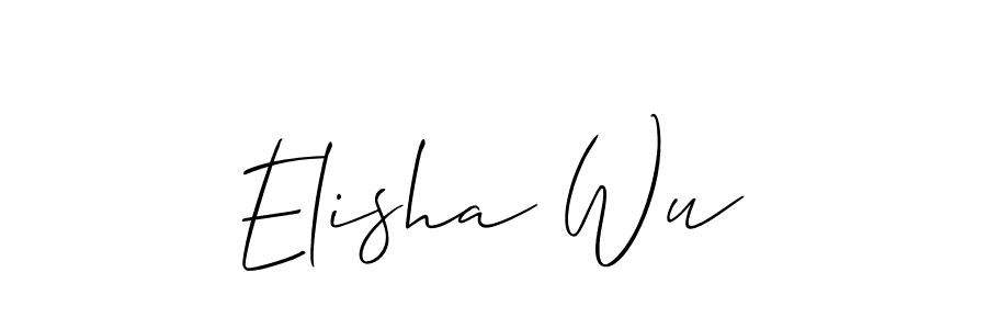 Make a beautiful signature design for name Elisha Wu. With this signature (Allison_Script) style, you can create a handwritten signature for free. Elisha Wu signature style 2 images and pictures png