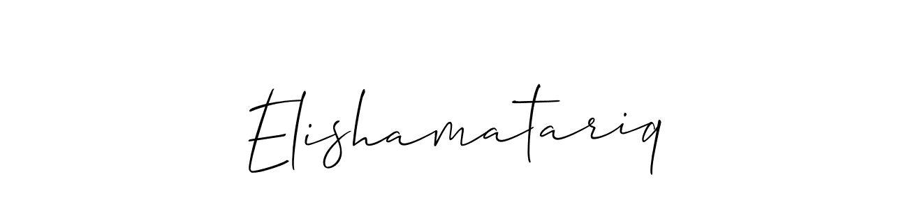 Design your own signature with our free online signature maker. With this signature software, you can create a handwritten (Allison_Script) signature for name Elishamatariq. Elishamatariq signature style 2 images and pictures png