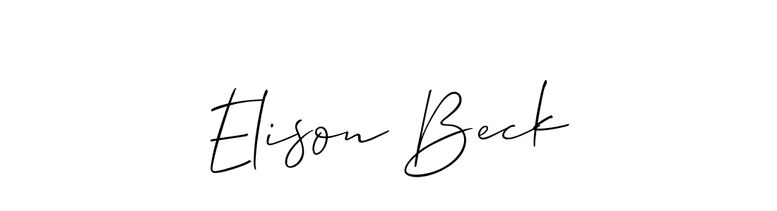 Once you've used our free online signature maker to create your best signature Allison_Script style, it's time to enjoy all of the benefits that Elison Beck name signing documents. Elison Beck signature style 2 images and pictures png