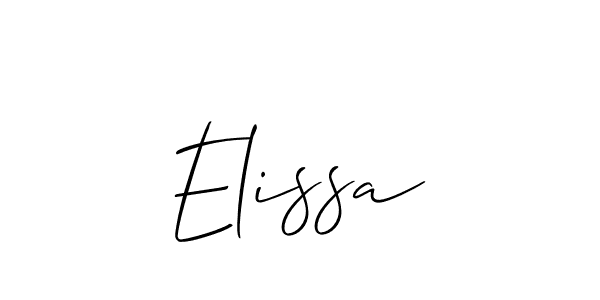 You should practise on your own different ways (Allison_Script) to write your name (Elissa) in signature. don't let someone else do it for you. Elissa signature style 2 images and pictures png