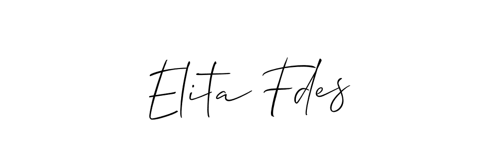 You should practise on your own different ways (Allison_Script) to write your name (Elita Fdes) in signature. don't let someone else do it for you. Elita Fdes signature style 2 images and pictures png