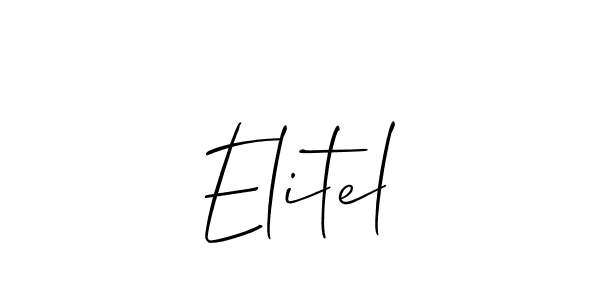 Similarly Allison_Script is the best handwritten signature design. Signature creator online .You can use it as an online autograph creator for name Elitel. Elitel signature style 2 images and pictures png