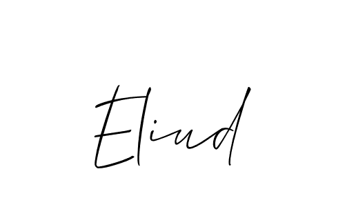 How to make Eliud name signature. Use Allison_Script style for creating short signs online. This is the latest handwritten sign. Eliud signature style 2 images and pictures png