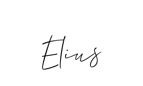 Make a short Elius signature style. Manage your documents anywhere anytime using Allison_Script. Create and add eSignatures, submit forms, share and send files easily. Elius signature style 2 images and pictures png