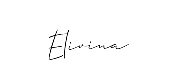 It looks lik you need a new signature style for name Elivina. Design unique handwritten (Allison_Script) signature with our free signature maker in just a few clicks. Elivina signature style 2 images and pictures png