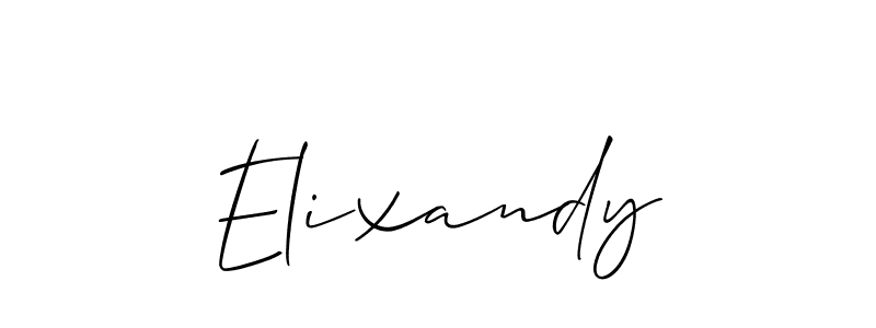 if you are searching for the best signature style for your name Elixandy. so please give up your signature search. here we have designed multiple signature styles  using Allison_Script. Elixandy signature style 2 images and pictures png