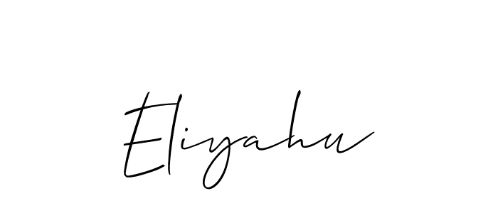 How to make Eliyahu signature? Allison_Script is a professional autograph style. Create handwritten signature for Eliyahu name. Eliyahu signature style 2 images and pictures png