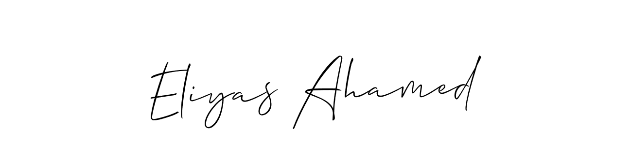 Make a beautiful signature design for name Eliyas Ahamed. With this signature (Allison_Script) style, you can create a handwritten signature for free. Eliyas Ahamed signature style 2 images and pictures png