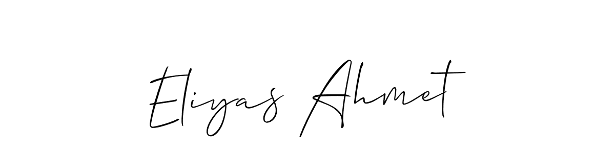 The best way (Allison_Script) to make a short signature is to pick only two or three words in your name. The name Eliyas Ahmet include a total of six letters. For converting this name. Eliyas Ahmet signature style 2 images and pictures png