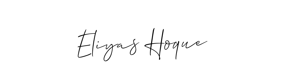You should practise on your own different ways (Allison_Script) to write your name (Eliyas Hoque) in signature. don't let someone else do it for you. Eliyas Hoque signature style 2 images and pictures png