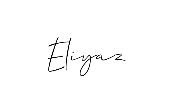 You should practise on your own different ways (Allison_Script) to write your name (Eliyaz) in signature. don't let someone else do it for you. Eliyaz signature style 2 images and pictures png