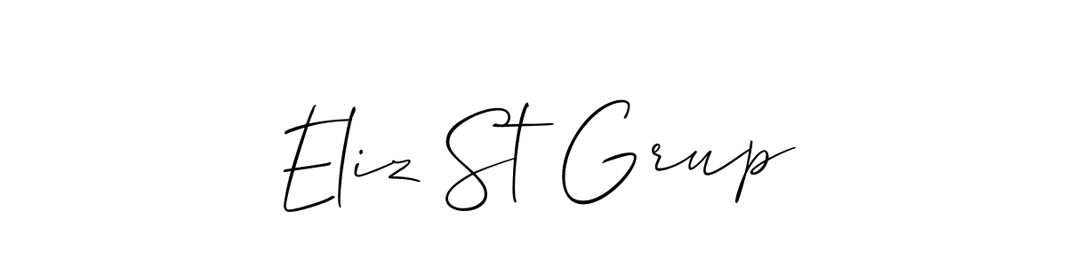 How to make Eliz St Grup signature? Allison_Script is a professional autograph style. Create handwritten signature for Eliz St Grup name. Eliz St Grup signature style 2 images and pictures png
