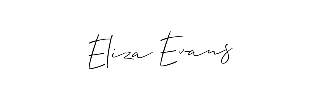 Create a beautiful signature design for name Eliza Evans. With this signature (Allison_Script) fonts, you can make a handwritten signature for free. Eliza Evans signature style 2 images and pictures png