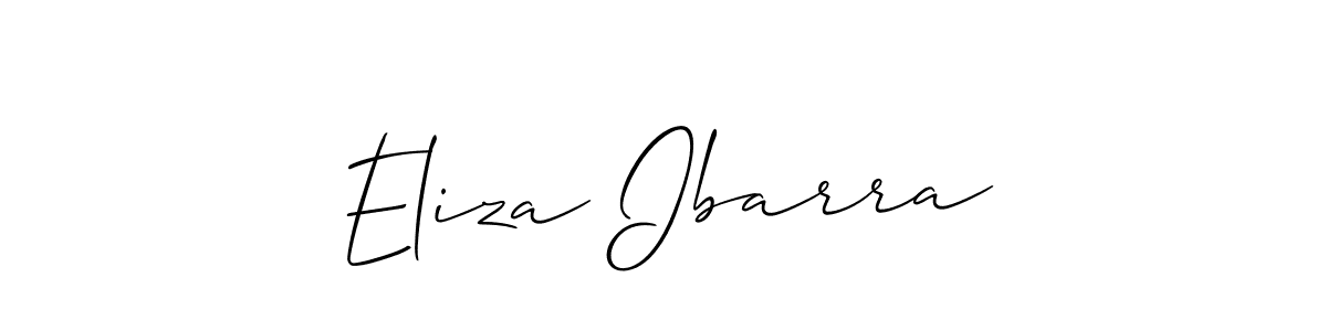 Make a beautiful signature design for name Eliza Ibarra. With this signature (Allison_Script) style, you can create a handwritten signature for free. Eliza Ibarra signature style 2 images and pictures png