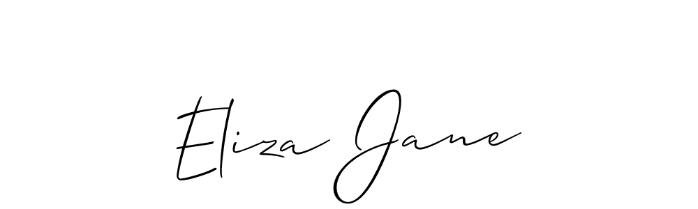 It looks lik you need a new signature style for name Eliza Jane. Design unique handwritten (Allison_Script) signature with our free signature maker in just a few clicks. Eliza Jane signature style 2 images and pictures png