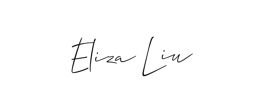 Make a beautiful signature design for name Eliza Liu. With this signature (Allison_Script) style, you can create a handwritten signature for free. Eliza Liu signature style 2 images and pictures png