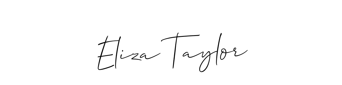 Use a signature maker to create a handwritten signature online. With this signature software, you can design (Allison_Script) your own signature for name Eliza Taylor. Eliza Taylor signature style 2 images and pictures png
