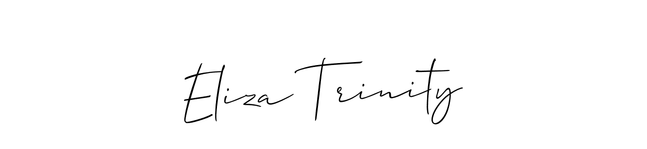 You should practise on your own different ways (Allison_Script) to write your name (Eliza Trinity) in signature. don't let someone else do it for you. Eliza Trinity signature style 2 images and pictures png