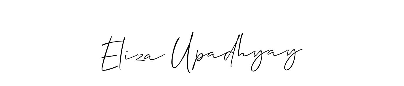 Check out images of Autograph of Eliza Upadhyay name. Actor Eliza Upadhyay Signature Style. Allison_Script is a professional sign style online. Eliza Upadhyay signature style 2 images and pictures png