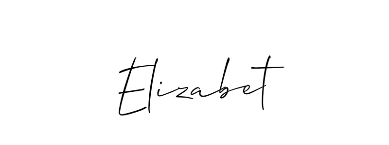 Also You can easily find your signature by using the search form. We will create Elizabet name handwritten signature images for you free of cost using Allison_Script sign style. Elizabet signature style 2 images and pictures png