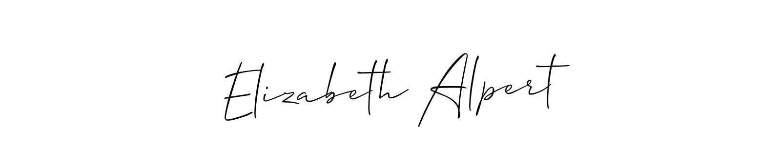 How to Draw Elizabeth Alpert signature style? Allison_Script is a latest design signature styles for name Elizabeth Alpert. Elizabeth Alpert signature style 2 images and pictures png