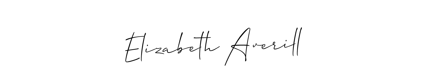 How to make Elizabeth Averill signature? Allison_Script is a professional autograph style. Create handwritten signature for Elizabeth Averill name. Elizabeth Averill signature style 2 images and pictures png