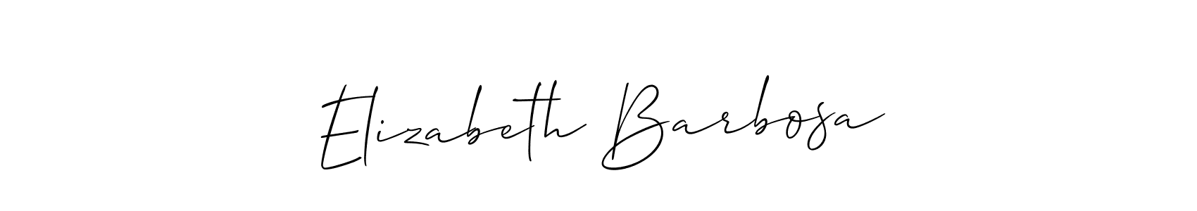 Also we have Elizabeth Barbosa name is the best signature style. Create professional handwritten signature collection using Allison_Script autograph style. Elizabeth Barbosa signature style 2 images and pictures png