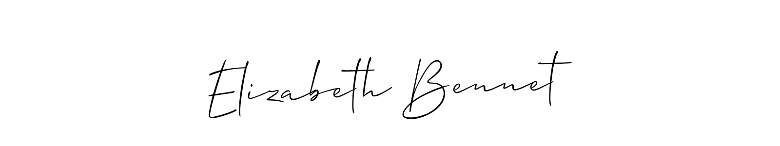 Also You can easily find your signature by using the search form. We will create Elizabeth Bennet name handwritten signature images for you free of cost using Allison_Script sign style. Elizabeth Bennet signature style 2 images and pictures png