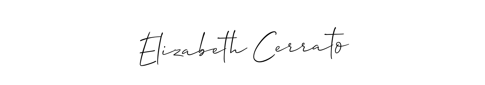 Similarly Allison_Script is the best handwritten signature design. Signature creator online .You can use it as an online autograph creator for name Elizabeth Cerrato. Elizabeth Cerrato signature style 2 images and pictures png
