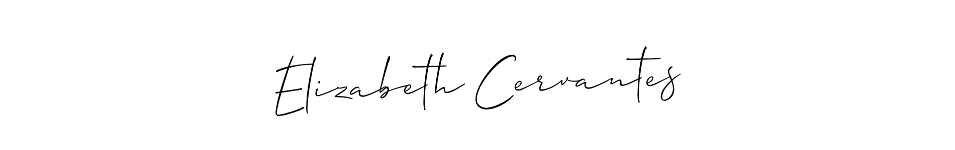 How to make Elizabeth Cervantes signature? Allison_Script is a professional autograph style. Create handwritten signature for Elizabeth Cervantes name. Elizabeth Cervantes signature style 2 images and pictures png