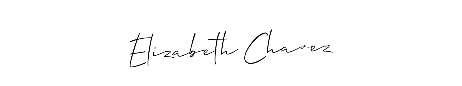 How to make Elizabeth Chavez name signature. Use Allison_Script style for creating short signs online. This is the latest handwritten sign. Elizabeth Chavez signature style 2 images and pictures png