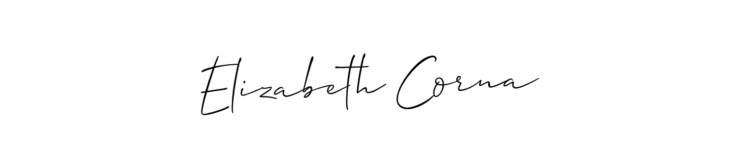 How to make Elizabeth Corna signature? Allison_Script is a professional autograph style. Create handwritten signature for Elizabeth Corna name. Elizabeth Corna signature style 2 images and pictures png