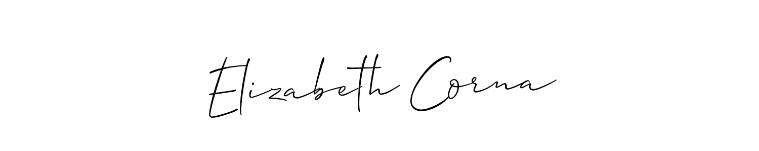 How to make Elizabeth Corna signature? Allison_Script is a professional autograph style. Create handwritten signature for Elizabeth Corna name. Elizabeth Corna signature style 2 images and pictures png